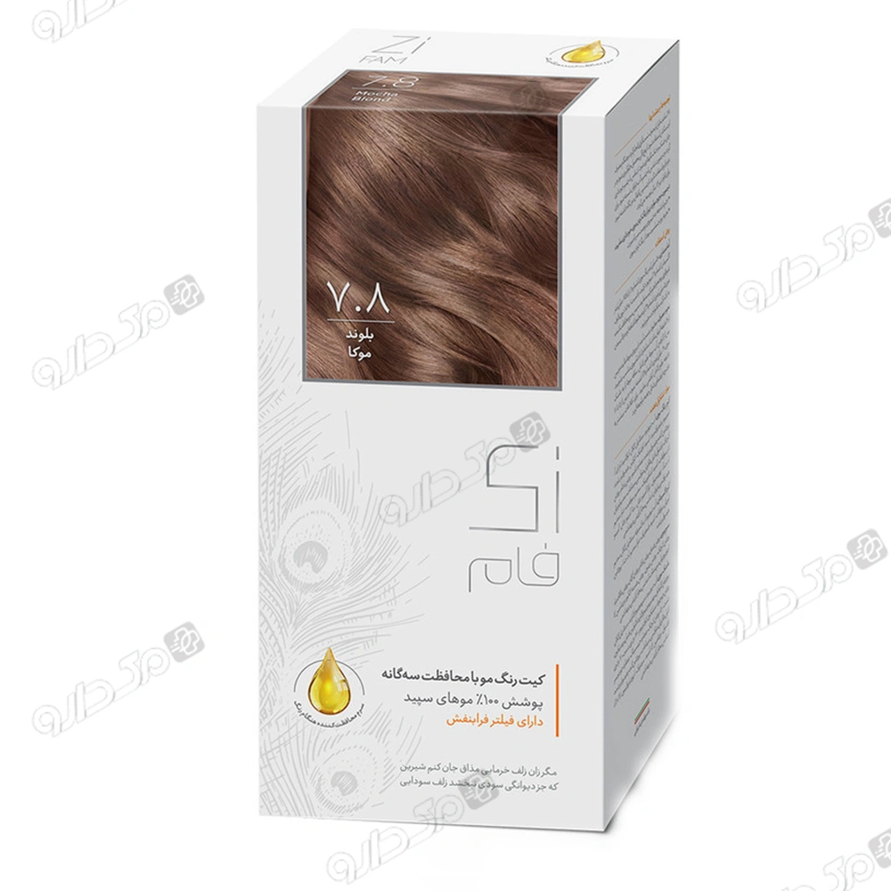 کیت رنگ مو شماره 7.8 بلوند موکا زی فام
